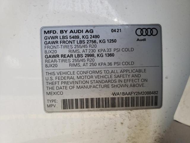 Photo 9 VIN: WA1BAAFY2M2088482 - AUDI Q5 PREMIUM 