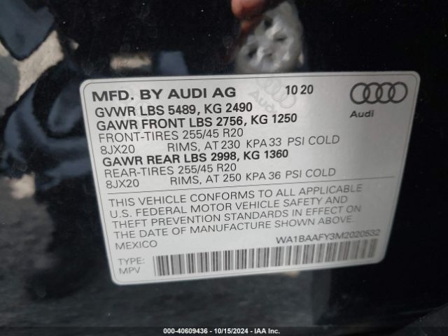 Photo 8 VIN: WA1BAAFY3M2020532 - AUDI Q5 