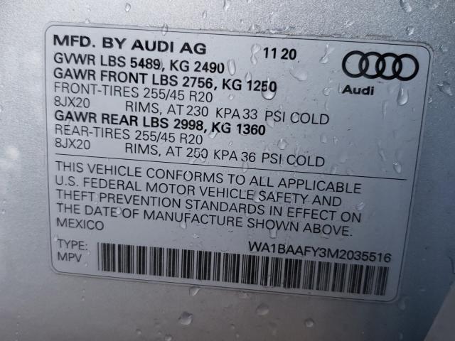 Photo 9 VIN: WA1BAAFY3M2035516 - AUDI Q5 