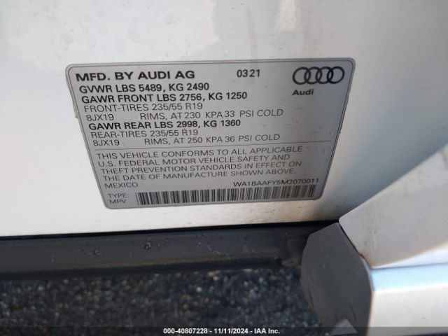 Photo 8 VIN: WA1BAAFY5M2070011 - AUDI Q5 