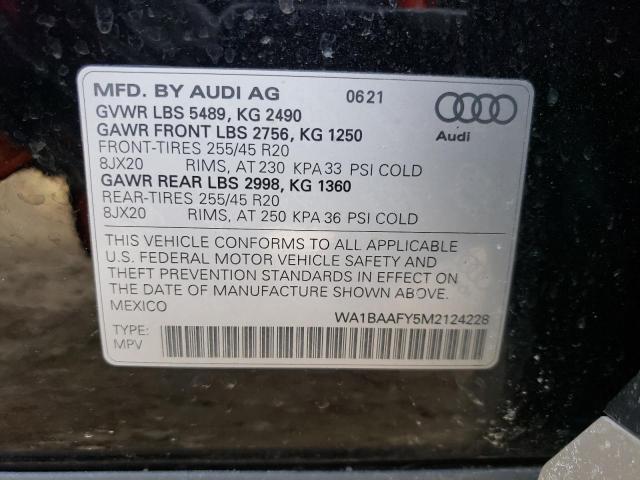 Photo 12 VIN: WA1BAAFY5M2124228 - AUDI Q5 PREMIUM 