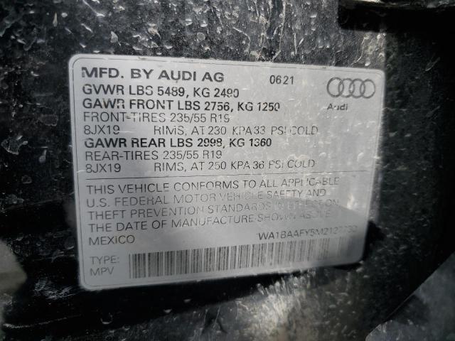 Photo 12 VIN: WA1BAAFY5M2127730 - AUDI Q5 PREMIUM 