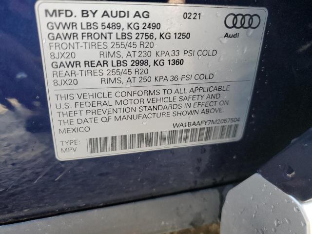 Photo 9 VIN: WA1BAAFY7M2057504 - AUDI Q5 PREMIUM 