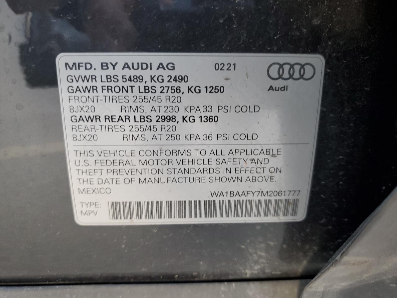 Photo 13 VIN: WA1BAAFY7M2061777 - AUDI Q5 