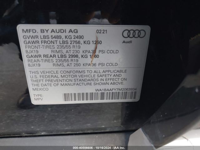 Photo 8 VIN: WA1BAAFY7M2063934 - AUDI Q5 