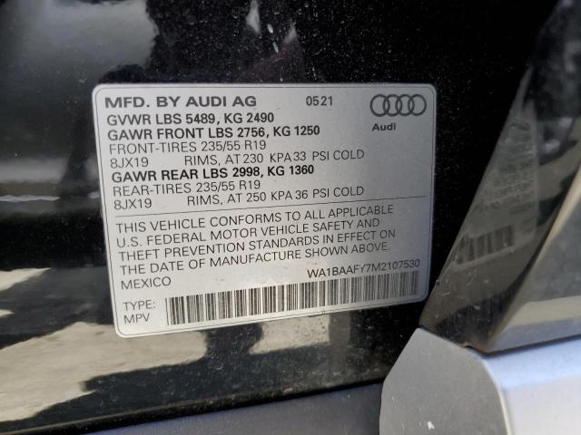 Photo 13 VIN: WA1BAAFY7M2107530 - AUDI Q5 PREMIUM 