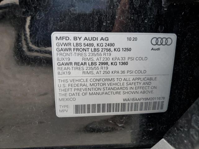 Photo 12 VIN: WA1BAAFY8M2011678 - AUDI Q5 PREMIUM 