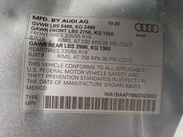 Photo 11 VIN: WA1BAAFY8M2020820 - AUDI Q5 PREMIUM 