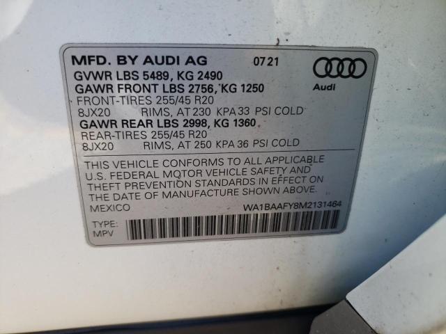 Photo 12 VIN: WA1BAAFY8M2131464 - AUDI Q5 PREMIUM 