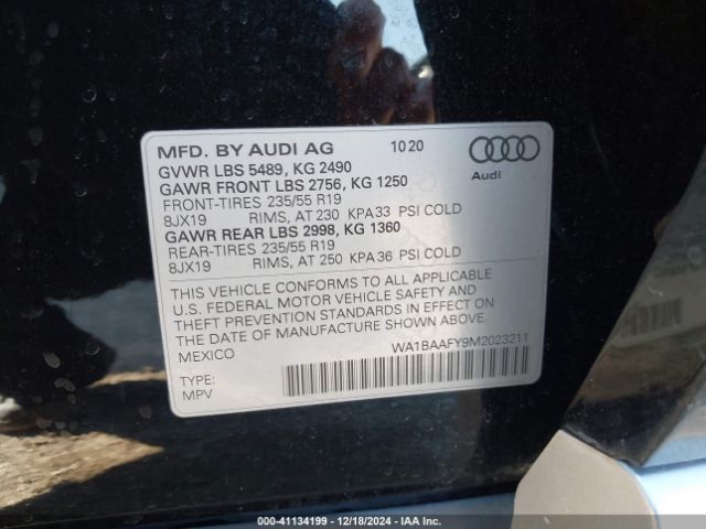 Photo 8 VIN: WA1BAAFY9M2023211 - AUDI Q5 