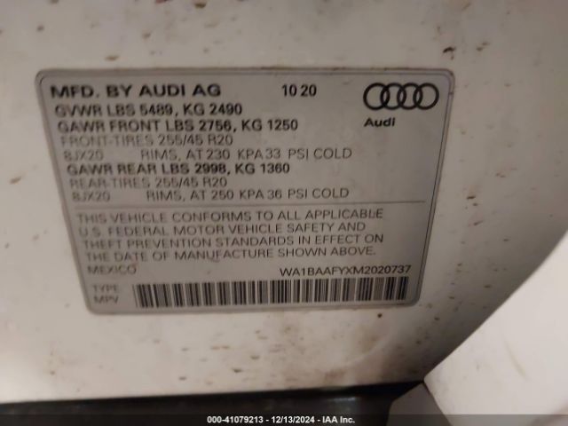 Photo 8 VIN: WA1BAAFYXM2020737 - AUDI Q5 