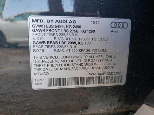 Photo 12 VIN: WA1BAAFYXM2020981 - AUDI Q5 PREMIUM 