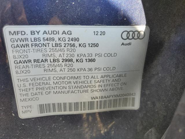 Photo 11 VIN: WA1BAAFYXM2040843 - AUDI Q5 PREMIUM 