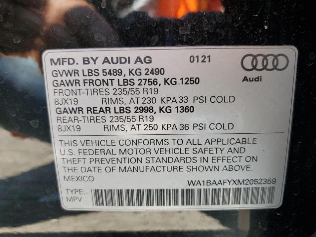 Photo 9 VIN: WA1BAAFYXM2052359 - AUDI Q5 PREMIUM 