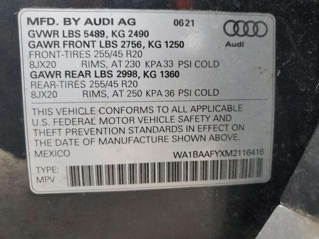 Photo 13 VIN: WA1BAAFYXM2116416 - AUDI Q5 PREMIUM 