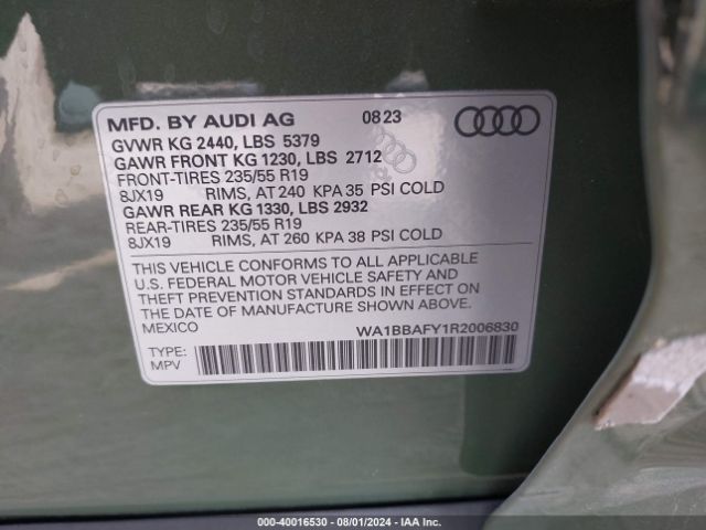 Photo 8 VIN: WA1BBAFY1R2006830 - AUDI Q5 