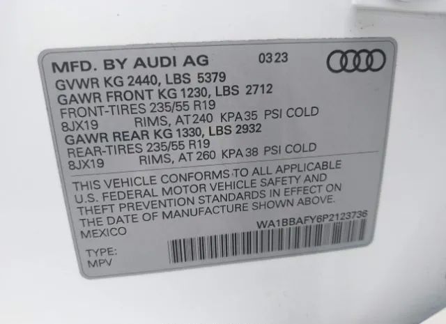 Photo 8 VIN: WA1BBAFY6P2123736 - AUDI Q5 