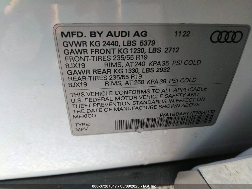 Photo 8 VIN: WA1BBAFY7P2056130 - AUDI Q5 