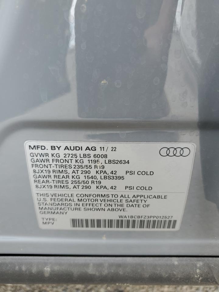 Photo 12 VIN: WA1BCBFZ3PP012527 - AUDI Q4 E-TRON 