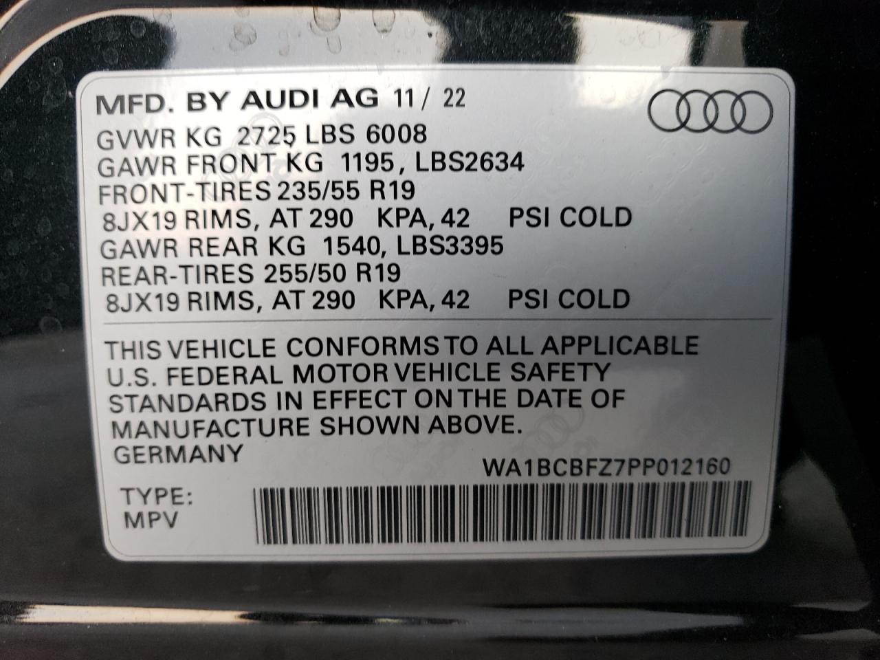 Photo 13 VIN: WA1BCBFZ7PP012160 - AUDI Q4 E-TRON 