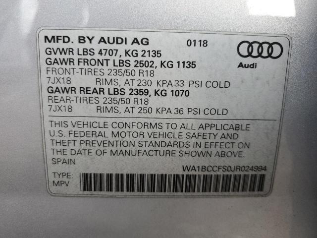 Photo 11 VIN: WA1BCCFS0JR024994 - AUDI Q3 