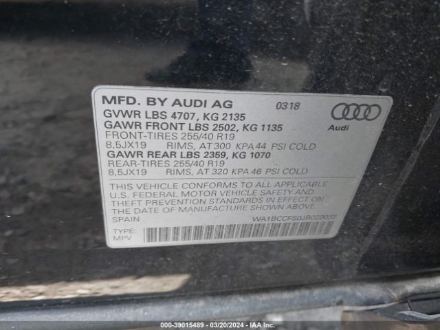 Photo 8 VIN: WA1BCCFS0JR029032 - AUDI Q3 