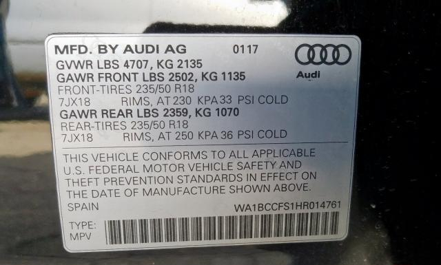 Photo 9 VIN: WA1BCCFS1HR014761 - AUDI Q3 