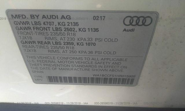 Photo 8 VIN: WA1BCCFS1HR015909 - AUDI Q3 