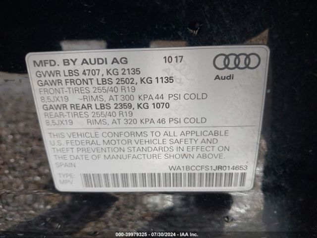 Photo 8 VIN: WA1BCCFS1JR014653 - AUDI Q3 