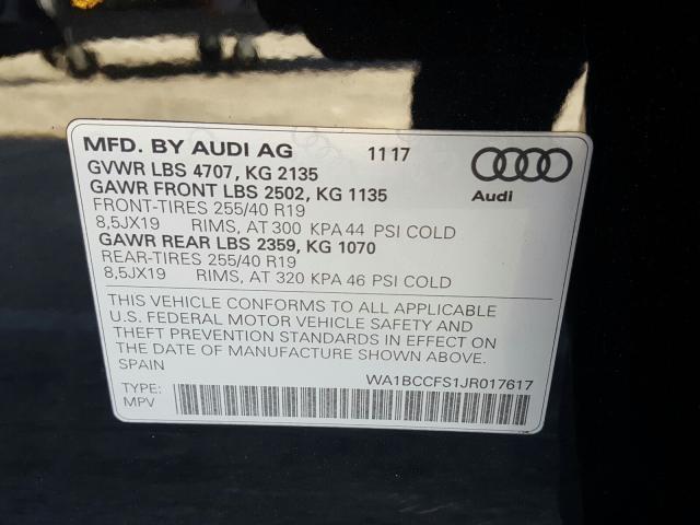 Photo 9 VIN: WA1BCCFS1JR017617 - AUDI Q3 