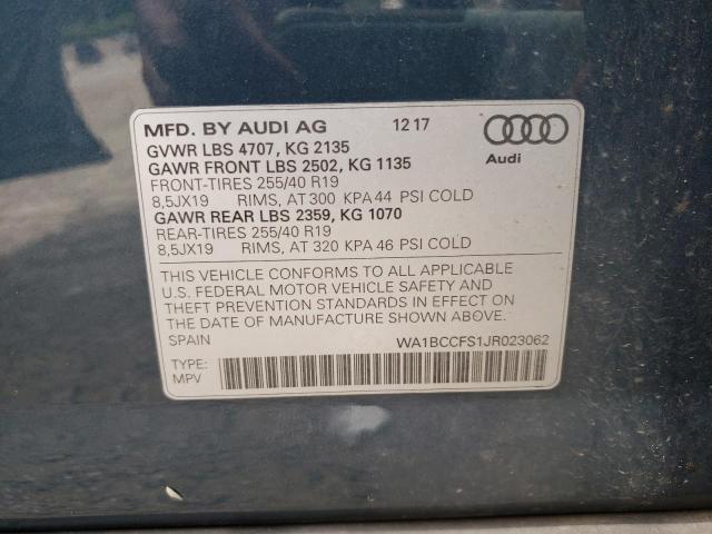 Photo 9 VIN: WA1BCCFS1JR023062 - AUDI Q3 PREMIUM 