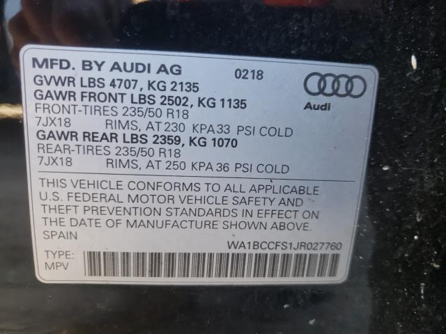 Photo 9 VIN: WA1BCCFS1JR027760 - AUDI Q3 