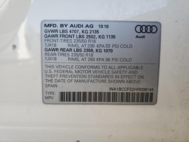 Photo 11 VIN: WA1BCCFS2HR008144 - AUDI Q3 