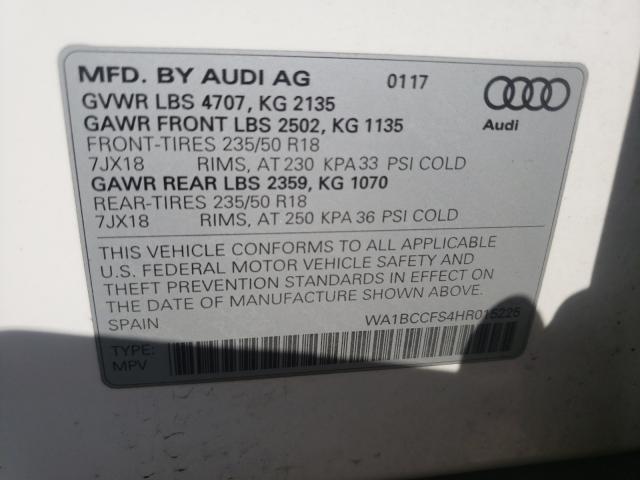 Photo 9 VIN: WA1BCCFS4HR015225 - AUDI Q3 PREMIUM 