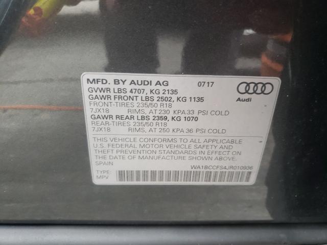 Photo 9 VIN: WA1BCCFS4JR010936 - AUDI Q3 PREMIUM 