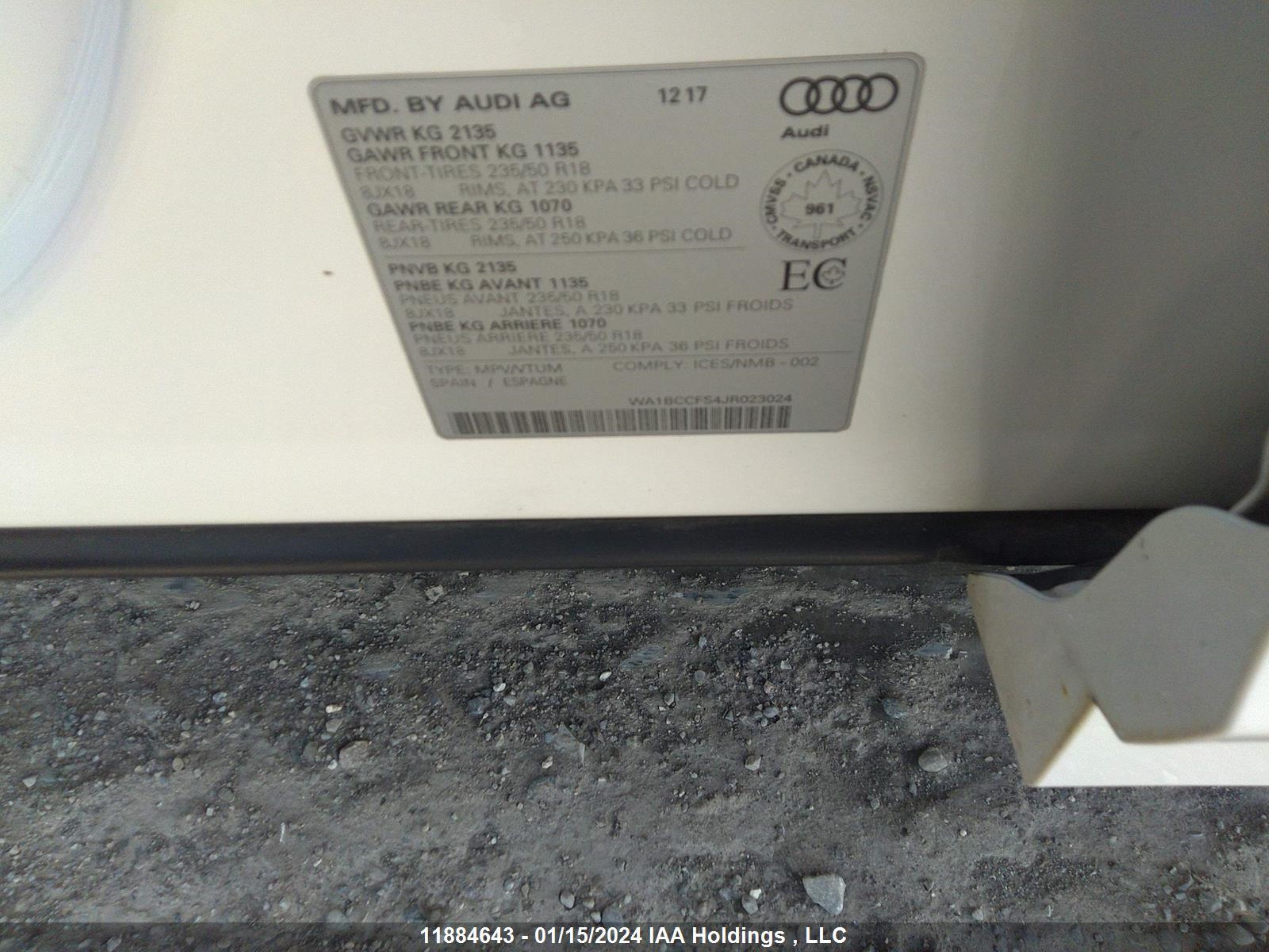 Photo 8 VIN: WA1BCCFS4JR023024 - AUDI Q3 