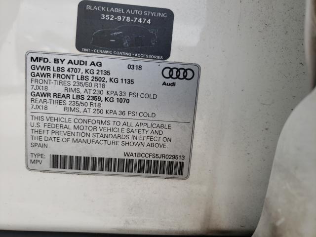 Photo 9 VIN: WA1BCCFS5JR029513 - AUDI Q3 PREMIUM 