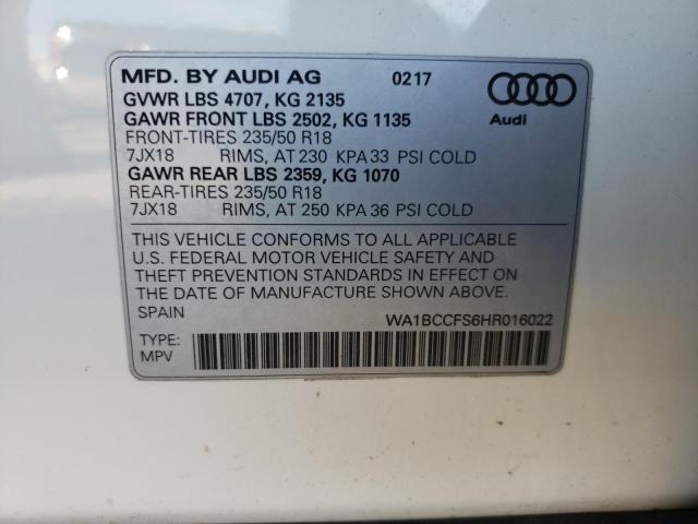 Photo 9 VIN: WA1BCCFS6HR016022 - AUDI Q3 PREMIUM 