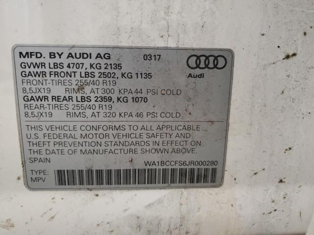 Photo 12 VIN: WA1BCCFS6JR000280 - AUDI Q3 PREMIUM 