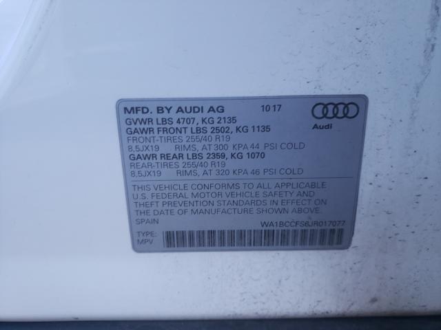 Photo 9 VIN: WA1BCCFS6JR017077 - AUDI Q3 PREMIUM 