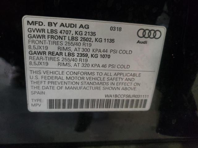 Photo 9 VIN: WA1BCCFS6JR031111 - AUDI Q3 PREMIUM 