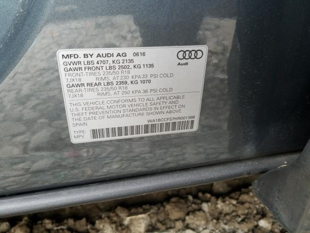 Photo 9 VIN: WA1BCCFS7HR001366 - AUDI Q3 