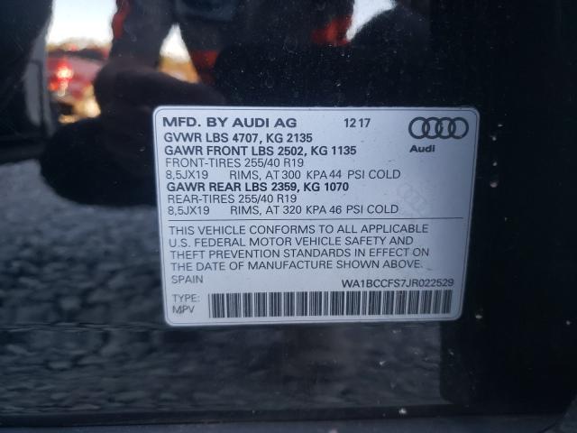 Photo 9 VIN: WA1BCCFS7JR022529 - AUDI Q3 PREMIUM 