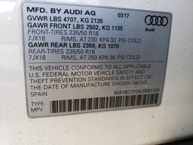 Photo 9 VIN: WA1BCCFS8JR001334 - AUDI Q3 PREMIUM 