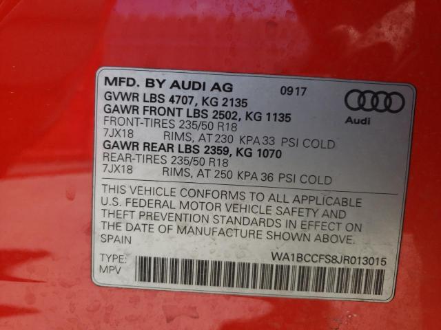 Photo 9 VIN: WA1BCCFS8JR013015 - AUDI Q3 PREMIUM 