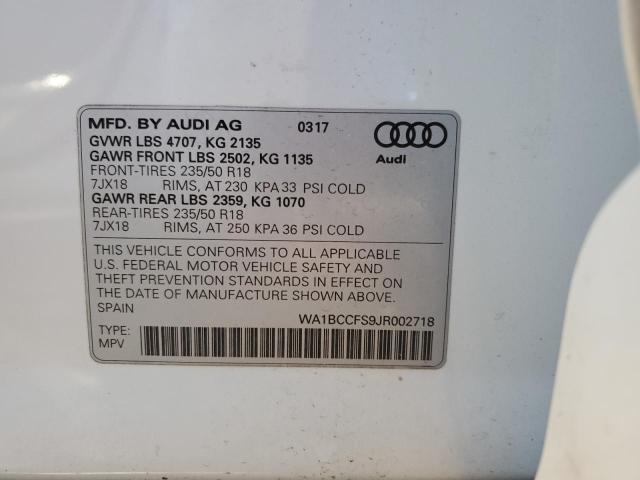 Photo 12 VIN: WA1BCCFS9JR002718 - AUDI Q3 PREMIUM 