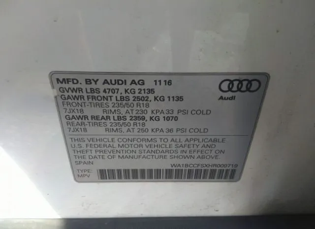 Photo 8 VIN: WA1BCCFSXHR009719 - AUDI Q3 