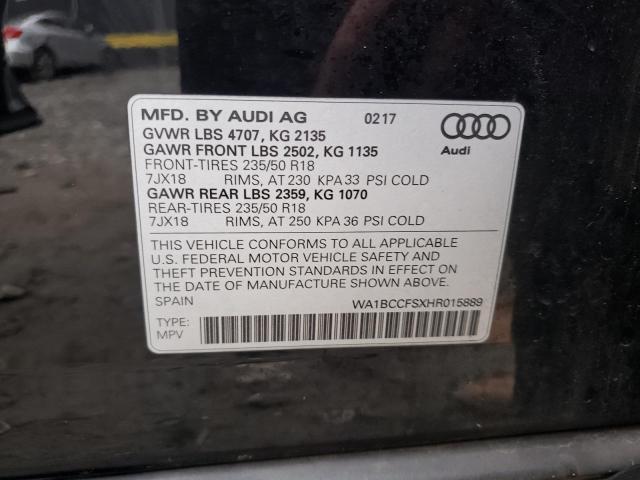 Photo 9 VIN: WA1BCCFSXHR015889 - AUDI Q3 PREMIUM 