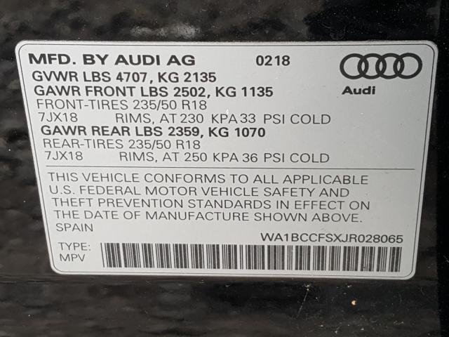 Photo 9 VIN: WA1BCCFSXJR028065 - AUDI Q3 