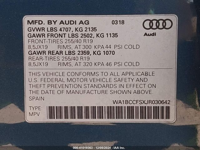 Photo 8 VIN: WA1BCCFSXJR030642 - AUDI Q3 